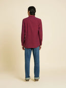 Patrah Khadi - Handwoven Viva Magenta - Indigo Handloom Shirt