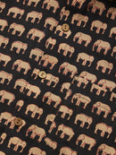 Patrah Block Black Elephant Printed Shirt