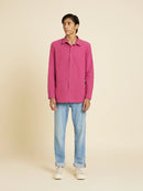 Patrah Khadi - Handwoven Rose Violet Handloom Shirt