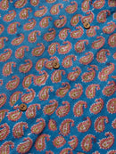 Patrah Block Blue Paisley Handblock Printed Shirt