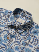 Patrah Block Blue Pottery Inspired Handblock Printed Shirt