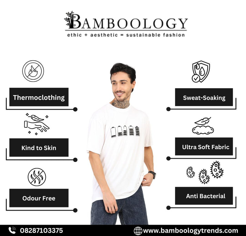 Men Oversized Bamboo T-Shirt – Soft, Breathable & Sustainable Fit