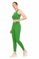 Yoga Pants High Waist Cotton Fabric Stretchable Gym Tights | Pack Of 1