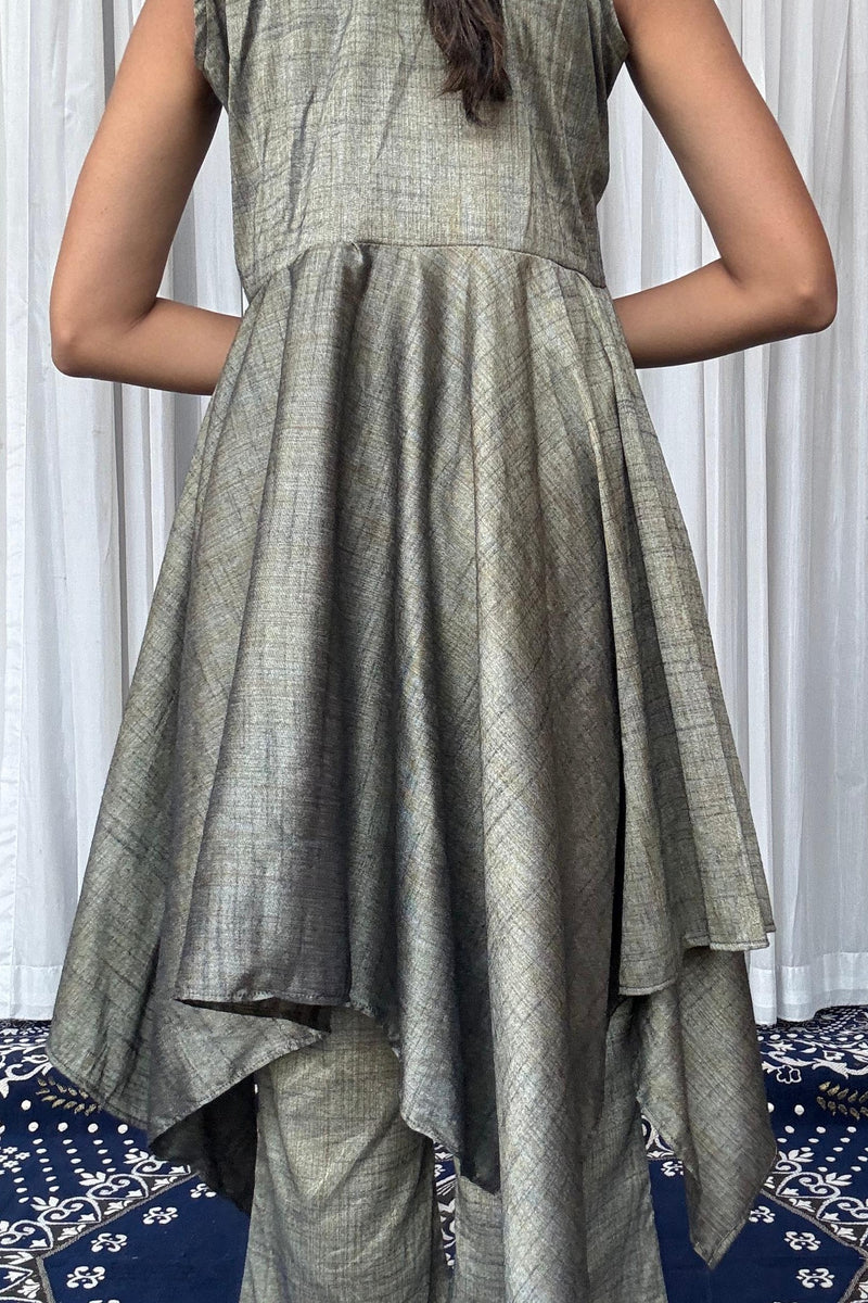 Stambh khadi waterfall dress