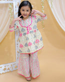 Kid’s Girls Pure Cotton Jaipur Block Printed Indian Ethnic Festive Party Wear Suit Sets