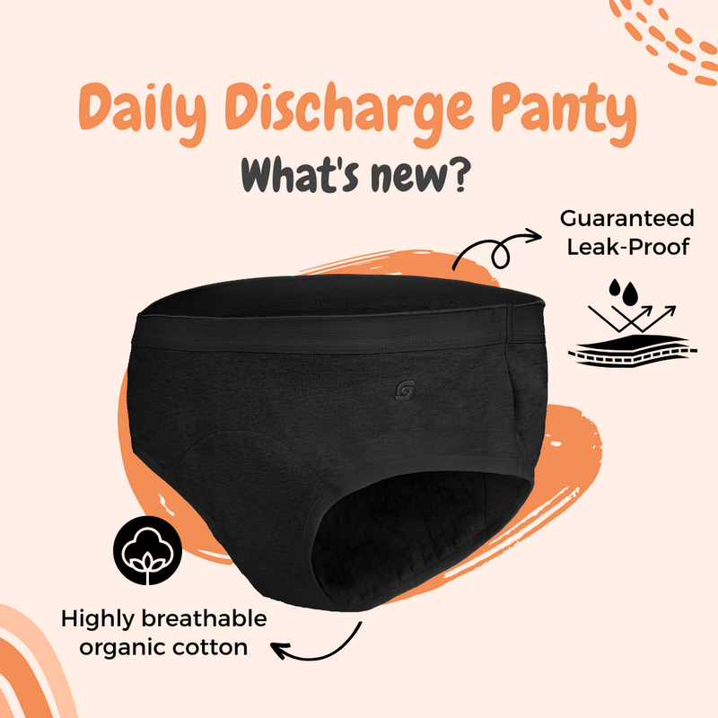 Discharge Underwear (Organic Cotton) (Hipster)