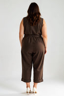 Studio Amala Espresso Martini Linen Women’s Dark Brown Jumpsuit