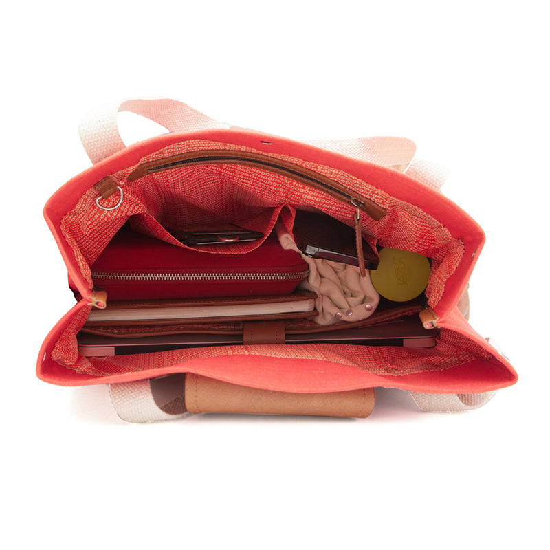 3-in-1 Red Canvas Convertible Bag