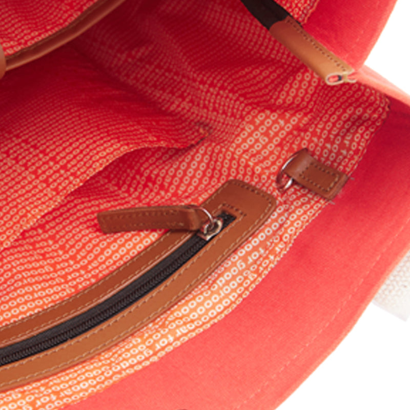 3-in-1 Red Canvas Convertible Bag