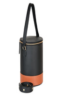 Green Hermitage Hemera Vegan Leather Bucket Bag (Black & Gingerbread)