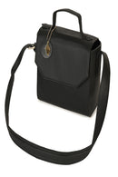 Green Hermitage Asteria Vegan Leather Satchel/Crossbody Bags (Black)