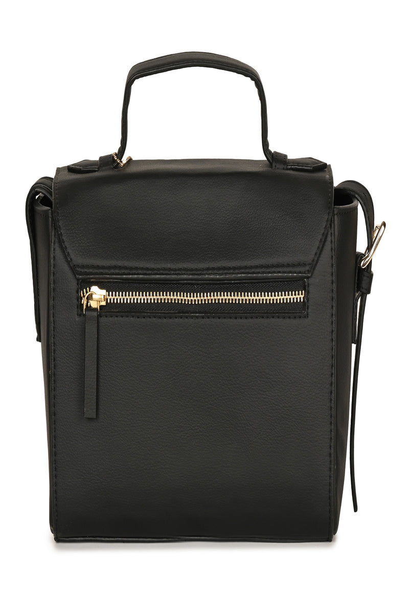 Green Hermitage Asteria Vegan Leather Satchel/Crossbody Bags (Black)