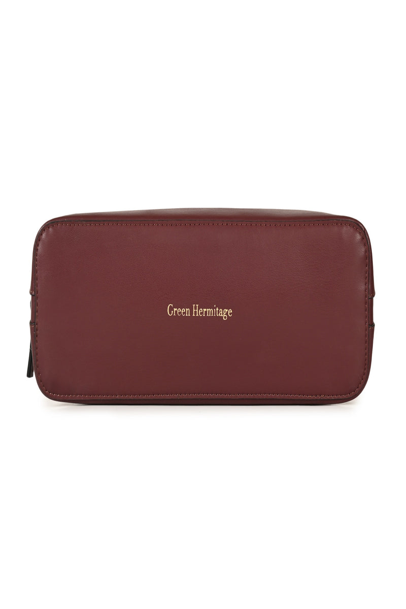 Green Hermitage Theia Vegan Leather Shoulder Bag (Red)