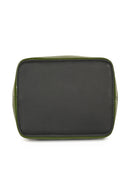 Green Hermitage Vanadey Vegan Leather Satchel/Crossbody Bag (Black & Green)