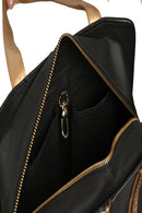 Green Hermitage Gaia Vegan Leather Shoulder Bag (Black & Gold)