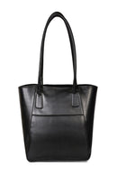 Green Hermitage Athena Vegan Leather Tote Bag (Black)