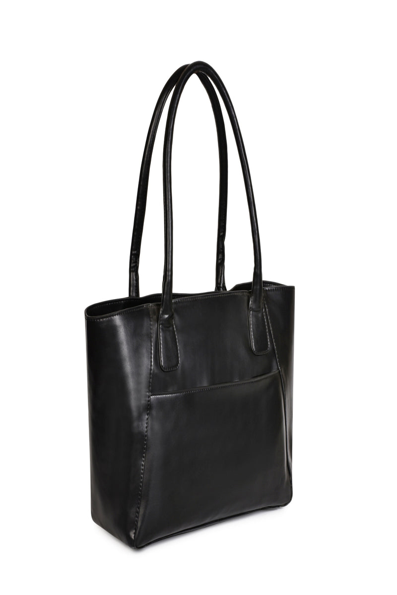 Green Hermitage Athena Vegan Leather Tote Bag (Black)