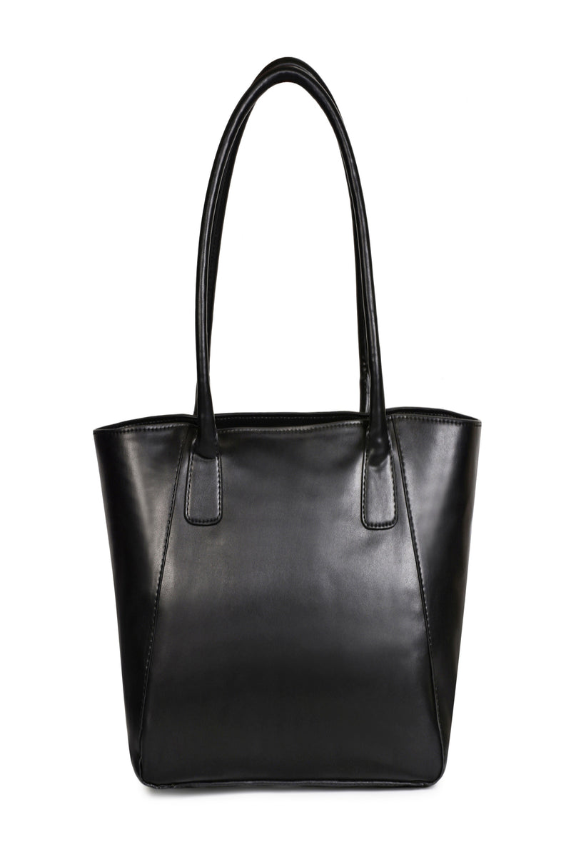 Green Hermitage Athena Vegan Leather Tote Bag (Black)