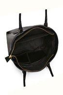 Green Hermitage Athena Vegan Leather Tote Bag (Black)