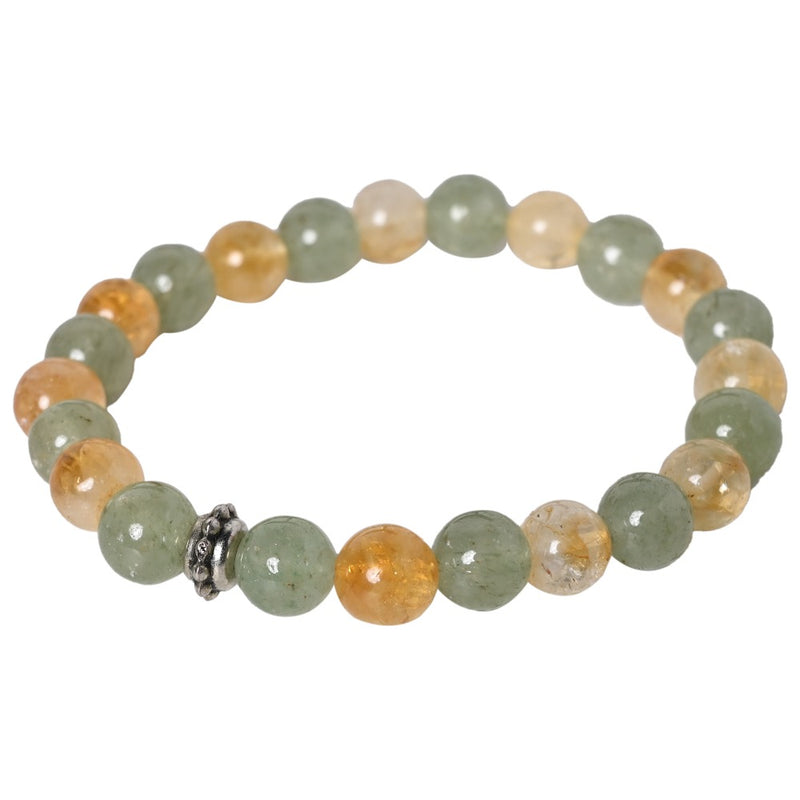 Radiate Positivity with our Aventurine and Citrine Healing Gemstone Bracelet - Elevate Well-Being for Your Loved One