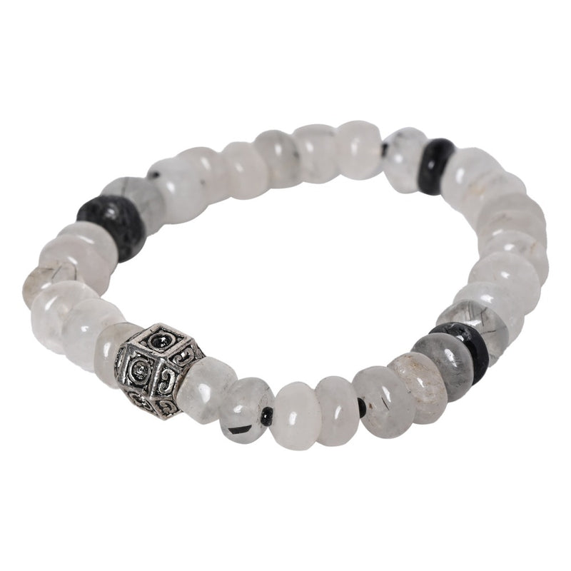 Elevate their Spirits with our Tourmalinated Healing Gemstone Bracelet - A Perfect Gift for Your Loved One to protect them from negative thought and emotion
