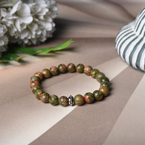 Nurture Harmony with our Unakite Healing Gemstone Bracelet - Discover Healing Benefits for Your Loved One