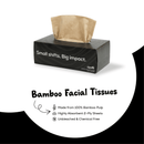 Bamboo Facial Tissues Black (2 Ply | 100 Pulls)