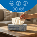 Bamboo Facial Tissues Blue (2 Ply | 100 Pulls)