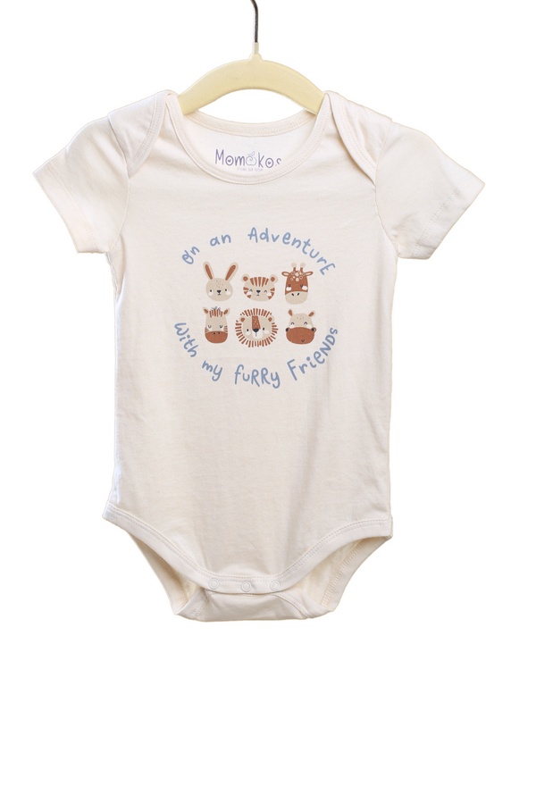 Momokos - 100% Organic Cotton Furry Friends Bodysuit