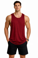 Bamboo Fabric Gen Z Gym Vest for Men |  Maroon