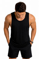 Bamboo Fabric Gen Z Gym Vest for Men |  Black