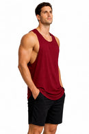Bamboo Fabric Gen Z Gym Vest for Men |  Maroon