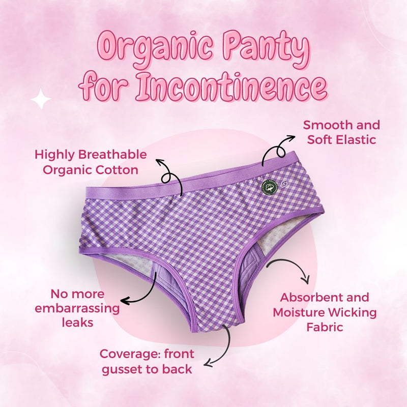 Organic Urine Leak Panty (Hipster) (1 pc)