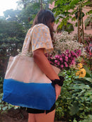 Patrah Sassy Sea Dip Dye Canvas Tote Bag