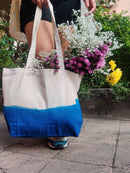 Patrah Sassy Sea Dip Dye Canvas Tote Bag