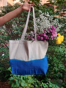 Patrah Sassy Sea Dip Dye Canvas Tote Bag