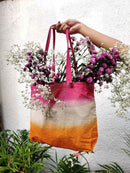 Patrah Sunrise Dip Dye Canvas Tote Bag