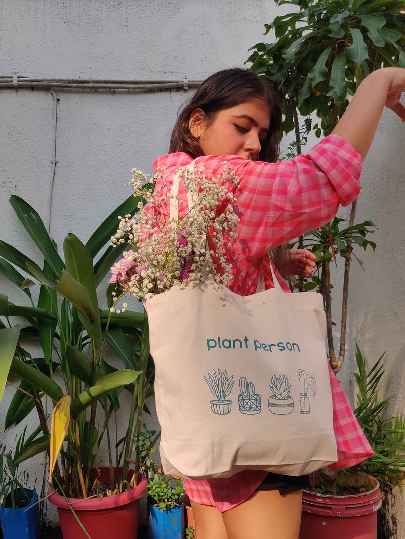 Patrah Plant Person Canvas Tote Bag