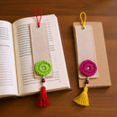 SriJeevanam Jute Unisex Multicolor Floral Bookmark