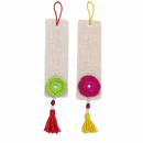 SriJeevanam Jute Unisex Multicolor Floral Bookmark