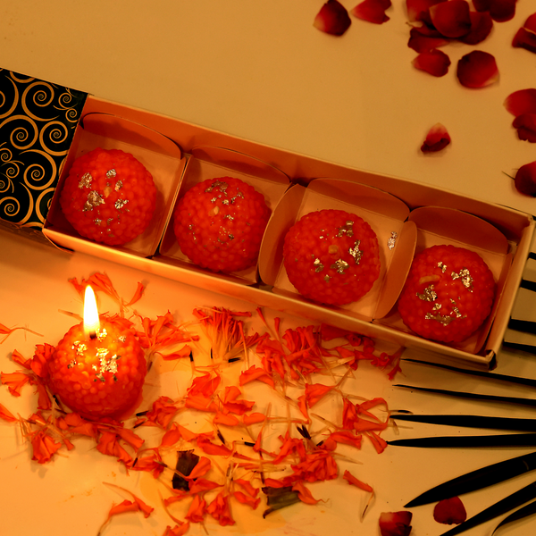 Sweetness of  Laddoo Candles (Pack of 4)