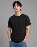 Black Men’s Regular Fit Bamboo T-Shirt | Smart, Breathable & All-Day Comfort