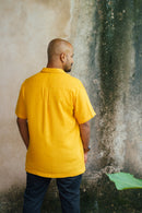 Islands of Loom 90% Organic linen + 10% Ecovero™ Blend Men's Yellow Sunshine Shirt