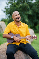 Islands of Loom 90% Organic linen + 10% Ecovero™ Blend Men's Yellow Sunshine Shirt