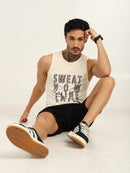 Men's Bamboo Fabric Workout Gym Vest | Cream