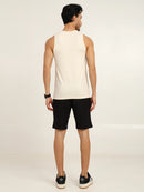 Men's Bamboo Fabric Workout Gym Vest | Cream