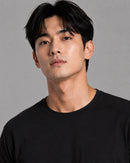 Black Men’s Regular Fit Bamboo T-Shirt | Smart, Breathable & All-Day Comfort