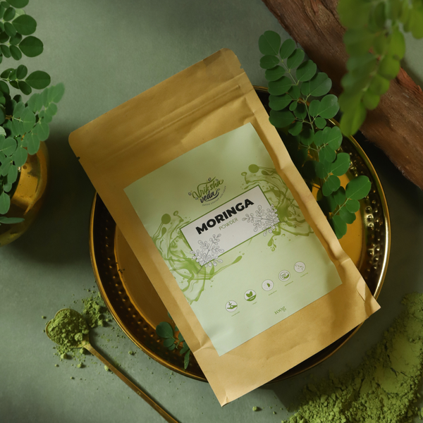 Vriksha Veda Green Moringa Face & Hair Mask Powder