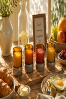 O.U.A.T. Morning Shot Glass Set of 4 | 120 ml Upcycled Glasses for Juices, Wellness Shots & Cold Brew