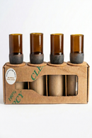O.U.A.T. Morning Shot Glass Set of 4 | 120 ml Upcycled Glasses for Juices, Wellness Shots & Cold Brew